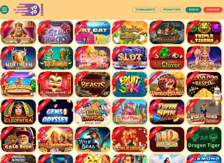 yoyo casino screenshot