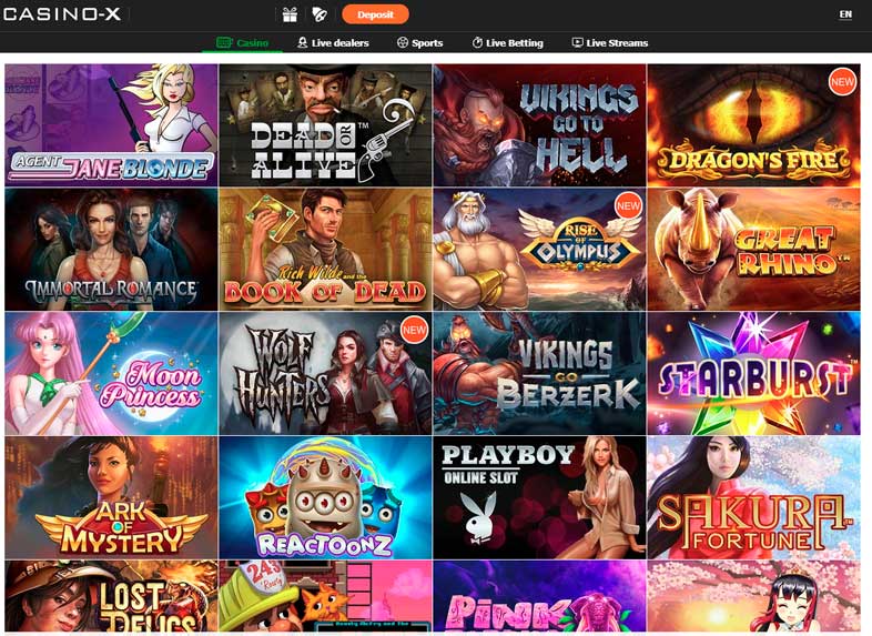 casino-x site screenshot
